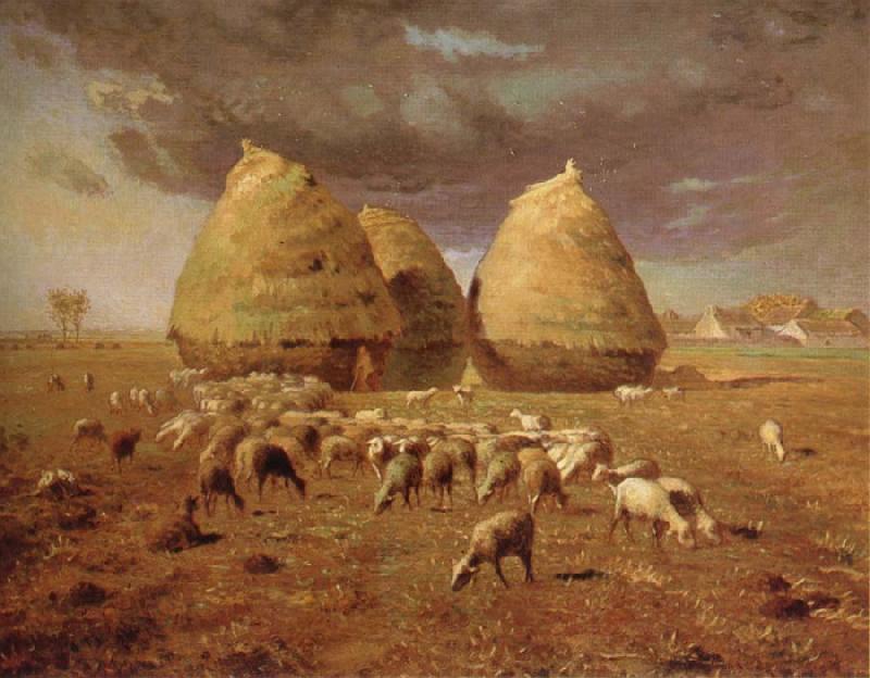 Jean Francois Millet Spring,haymow China oil painting art